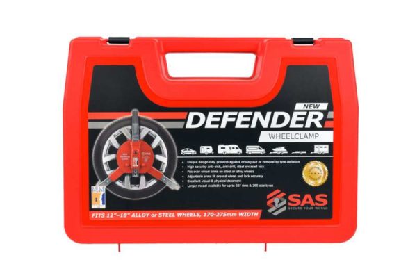 SAS New Defender Wheel Clamp Red Plastic Case 9900011