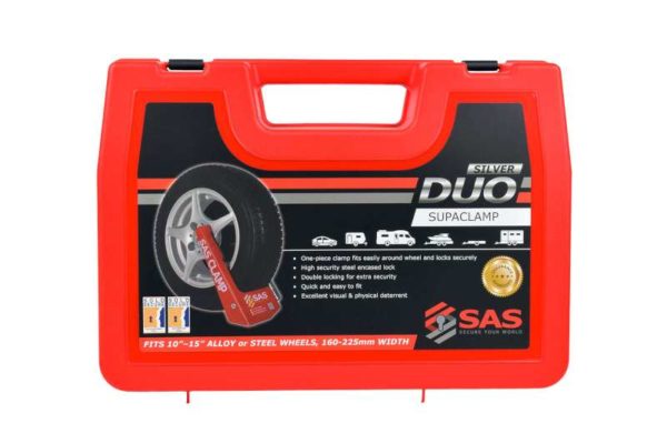 SAS Supaclamp Duo Silver Wheel Clamp Red Plastic Case 9900011