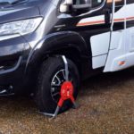 New Defender Wheelclamp on Motorhome Wheel 1410173