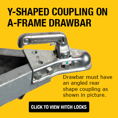y-shaped coupling on a-frame drawbar
