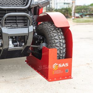 Clamp locked onto Quadbike wheel