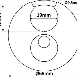 8300033 DC70 Disc Padlock diagram