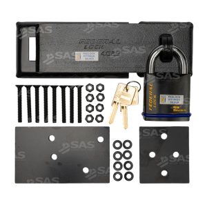 Federal 4025 Heavy-Duty Steel Hasp + Padlock