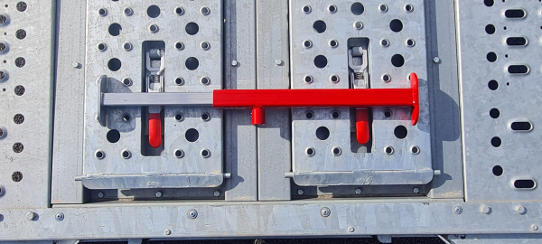 Top view Image SAS Ramp Lock on a Brian James T-Series Transporter Car Trailer